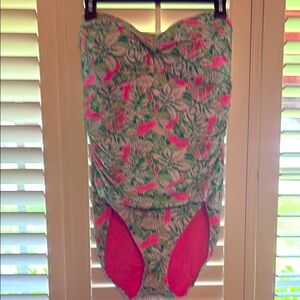 Floral Pink and Green Swimsuit Lilly Pulitzer